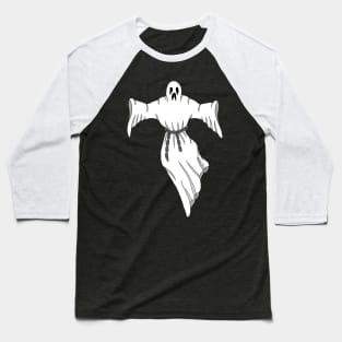 Spooky Chain-Rattling Ghost Baseball T-Shirt